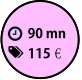 120 mn 185€€ 90 mn 115€€
