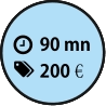 100 mn 195 € 100 mn 195 € 90 mn 200 €